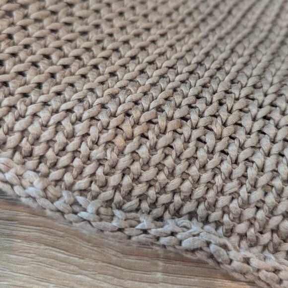 Vintage Margaret O'Leary Irish Chunky Knit Beige Cropped Cardigan Medium - Picture 5 of 6